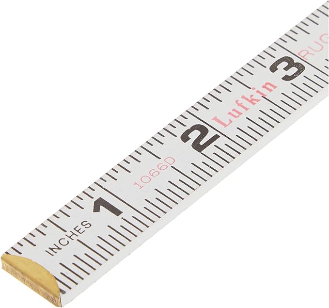 Crescent Lufkin 5/8" X 6' Red End® Engineer's Scale Wood Rule - 1066DN , White