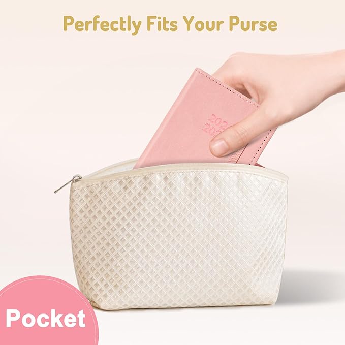 Forvencer Pocket Planner 2026-2027, Weekly Monthly Planners for Purse, 3.5" x 6", July 2026-June 2027, Cute Small Daily Academic Calendar, Elastic Band, Hardcover Agenda for Women, Teacher