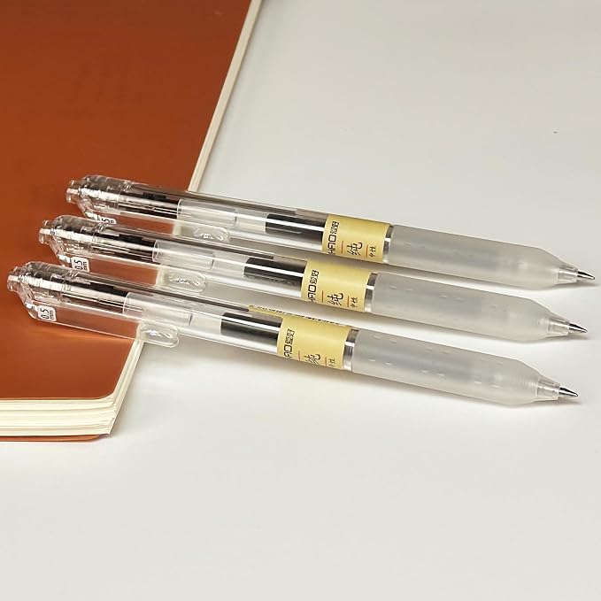 12 Pcs, Gel Pens 0.5mm, Retractable Pens, Black Pens 0.5 Fine Point, Style of Japanese Gel Pen, Retractable Gel Pens for Asian Korean Japan Office School Supplies (Pack of 3)