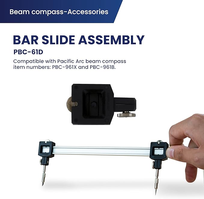 Pacific Arc - Bar Slide Assembly for Beam Compass Accessory/Replacement Part