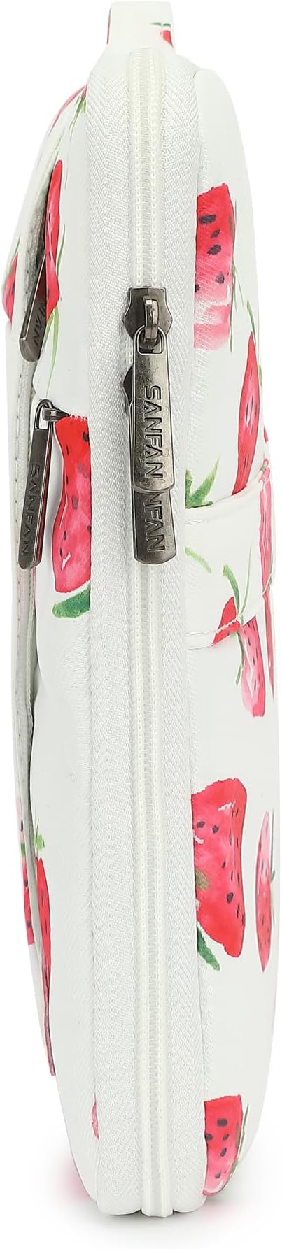 360° Protective 3 Pockets Laptop Sleeve Case Bag with Handle for MacBook Air 15 inch,MacBook Pro 16 inch and 15.6 inch Screen Laptop (Strawberry)