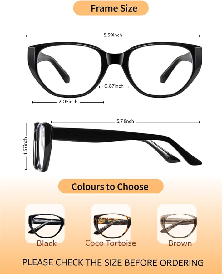 Ultralight Cat Eye Blue Light Glasses for Woman Anti Glare Reduce Eyestrain Gaming/Computer/Screen