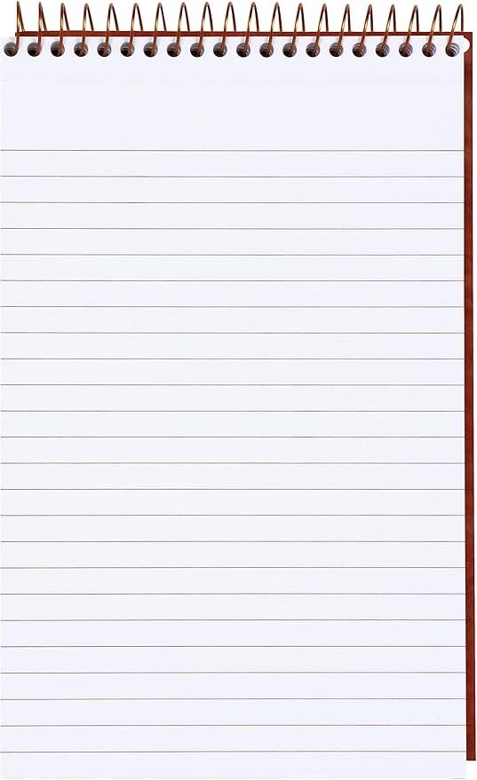 Ampad Gold Fibre Retro Writing Pad, Red Cover, White Paper, 5 x 8, Medium Rule, 80 Sheets, 1 Each (20-007)