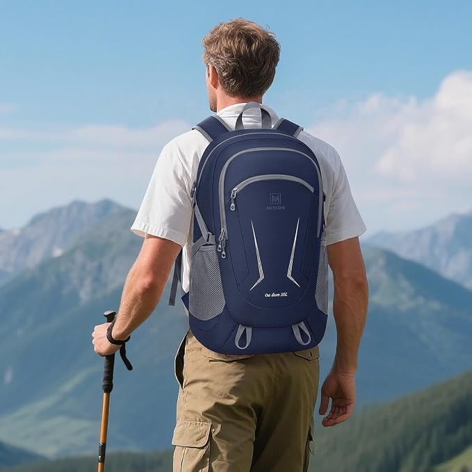 MIYCOO Ultralight Packable Backpack, 35L Waterproof Hiking Daypack | Travel Camping Foldable Daypack, Hiking Back Pack for Men Women, Dark Blue