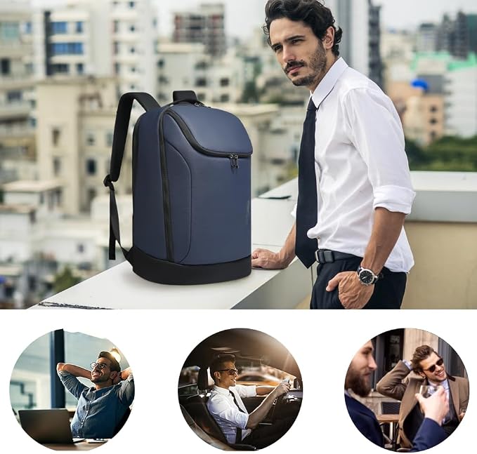 BANGE Business Commute Backpack Waterproof fit 15.6 Inch adopt in Commute,Travel Durable Backpack (Blue)