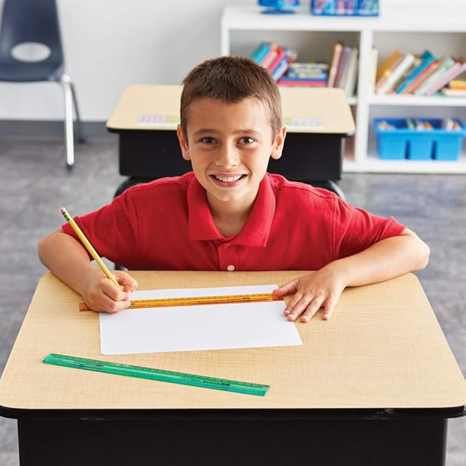 EAI Education 12" ShatterProof Ruler: Assorted Colors - Set of 10