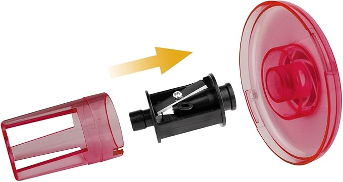 Pink Electric Pencil Sharpener Battery Operated, Portable &Automatic Sharpening, a Replacement Blade Contained, Safe and Fast-Sharpening Electronic Sharpener, Battery not Included