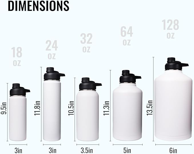 Fijinhom 18 oz Insulated Water Bottle with Handle, 304 Stainless Steel Water Bottles with Wide Mouth, Double Wall Vacuum Sports Water Bottle, BPA Free, Keep Cold and Hot, Pink