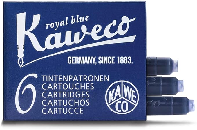 Kaweco Fountain Pen Ink Cartridges short, Royal Blue (Blue), 30 pc.