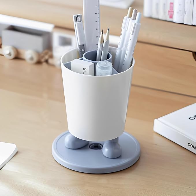 INSTOME Rotating Pen Holder,Cute Bow Pen Holder,Office Desk Accessories for Work, School,or Home
