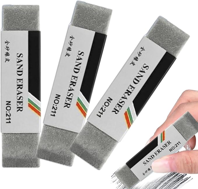 Sand Eraser 3 Pieces Reusable Ink Markings Eraser