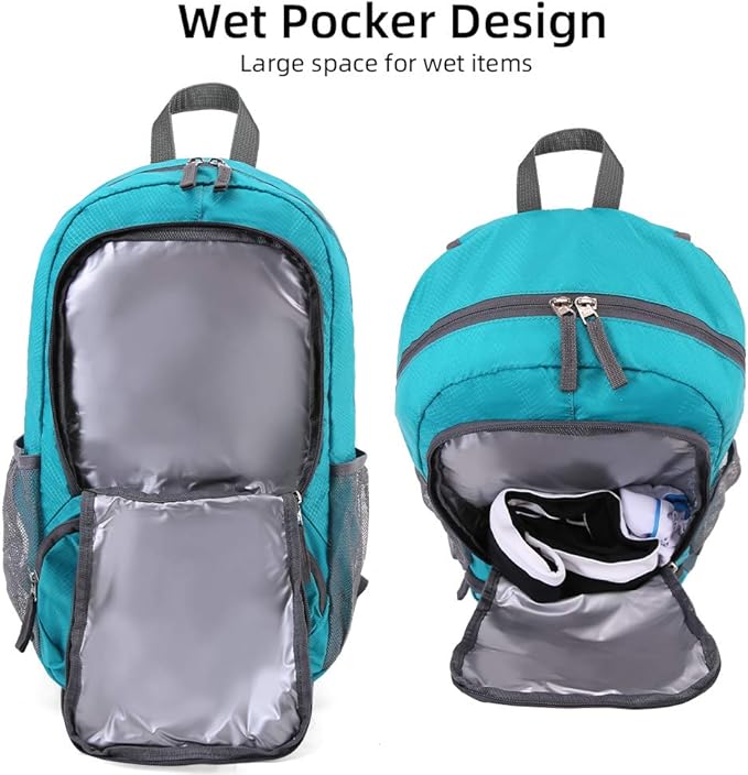FENGDONG 35L Lightweight Foldable Waterproof Packable Travel Small Hiking Backpack Daypack for men women