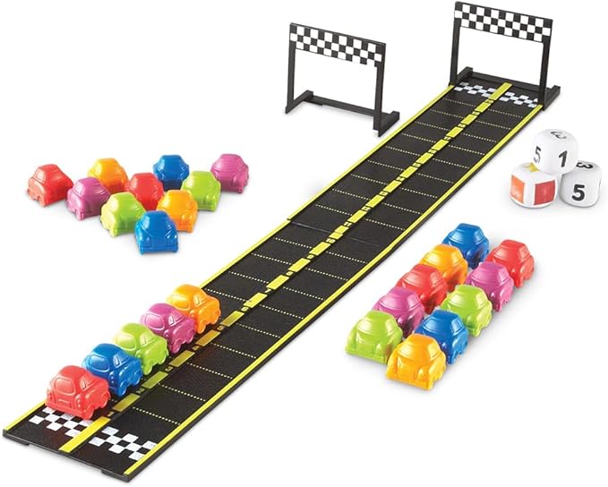 Learning Resources Mini Motor Math Activity Set - Math Manipulatives for Preschoolers, Preschool Board Games, Learning & Education, Addition and Subtraction Games, Counting & Color Sorting