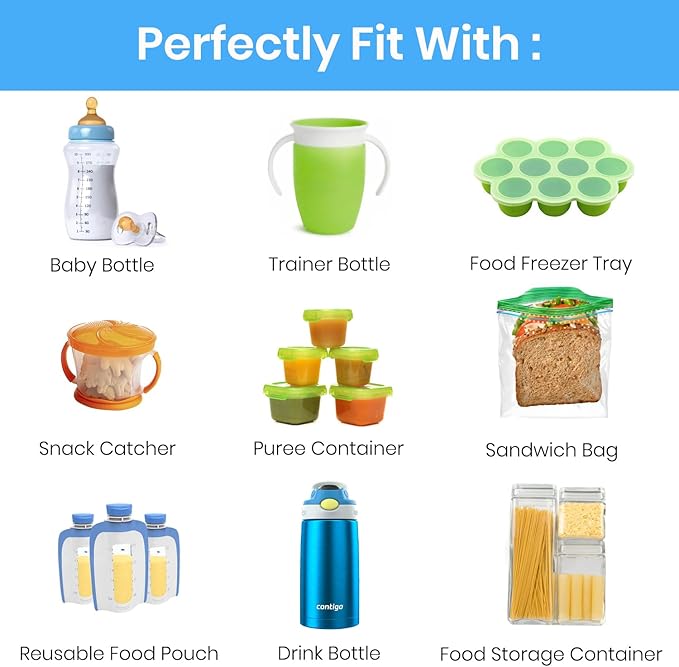 600 Pcs Self-Laminating Daycare Labels for Kids, Waterproof Write-On Name Labels for Baby Bottles, Sippy Cups & Food Containers, Dishwasher & Freezer Safe Stickers for School Supplies, Daycare & Camp
