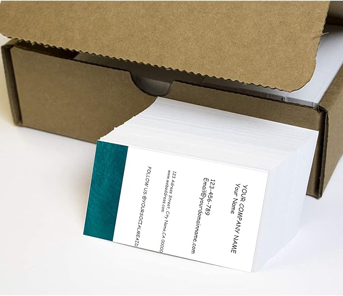 Premium Custom Business Cards 500 PCS, 3.5x2 inches Customizable Design with Luxurious Soft Texture All Business Designs cards No Additional Charge
