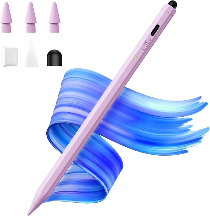 Hastraith Stylus Pen for iPad(2026-2018),13 mins Fast Charge Pencil with Tilt Sensitivity and Palm Rejection for iPad A16/10/9/8/7/6,Air 13"/11"/M3/M2/5/4/3,Pro 11"/13"/12.9"/M4/M2/M1,Mini 7/6/5,Lilac
