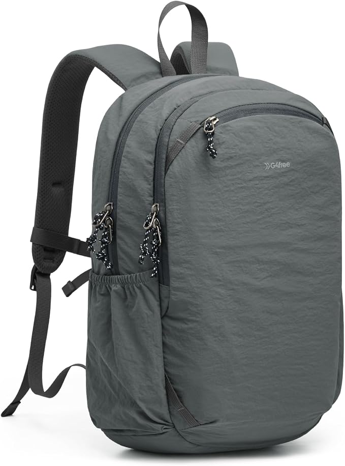 G4Free 15L Hiking Backpack Lightweight Small Daypack for Women Men | Padded Back&Strap, with Chest Strap, for Travel Outdoor Campus, Orange