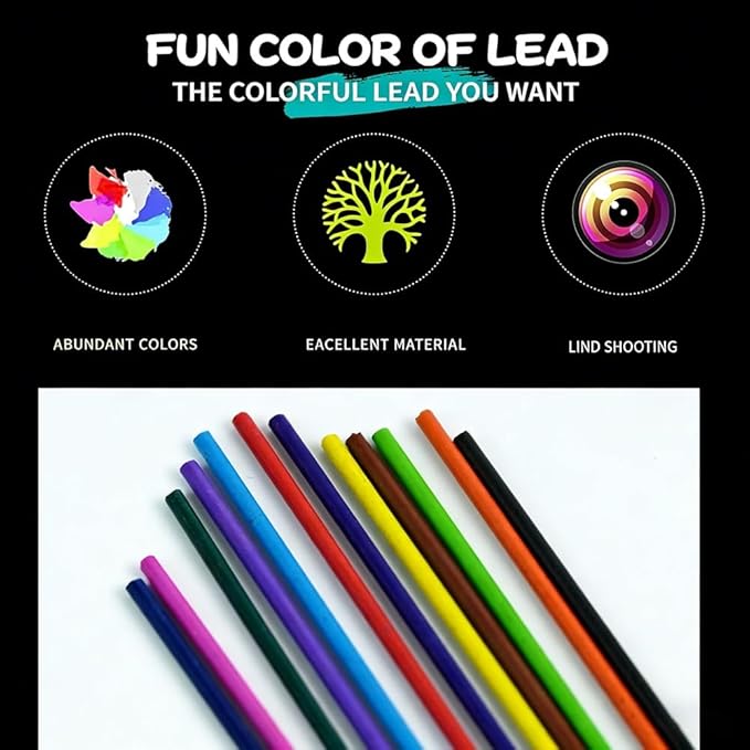 2.0mm Colored Pencil Lead Refills, 72 Pack Assorted Colors Mechanical Pencil Leads, Pre-Sharpened Bold 2mm Lead Refills for Drafting, Sketching, Woodworking, Construction & Art Projects
