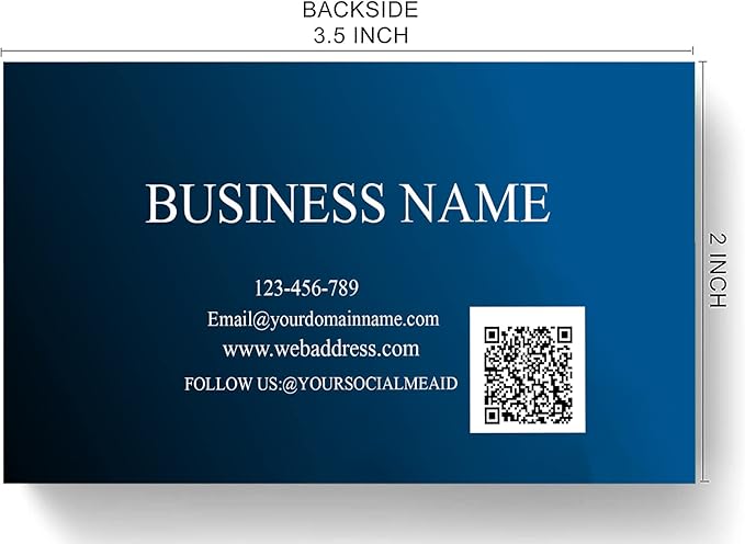 Customizable Printed Business Stock Cards -Single and Double-sided Color Printing - 3.5" x 2" - 100% Recycled Content (500/200 PCS) Premium Double-sided Print