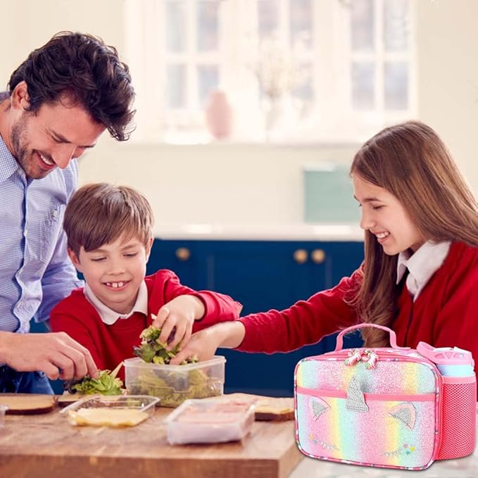 RHCPFOVR Kids Lunch Bag - Insulated Lunch Box for Boys Girls,Washable Lunch Bag and Reusable Toddler Leak-proof Lunchbox for School and Daycare