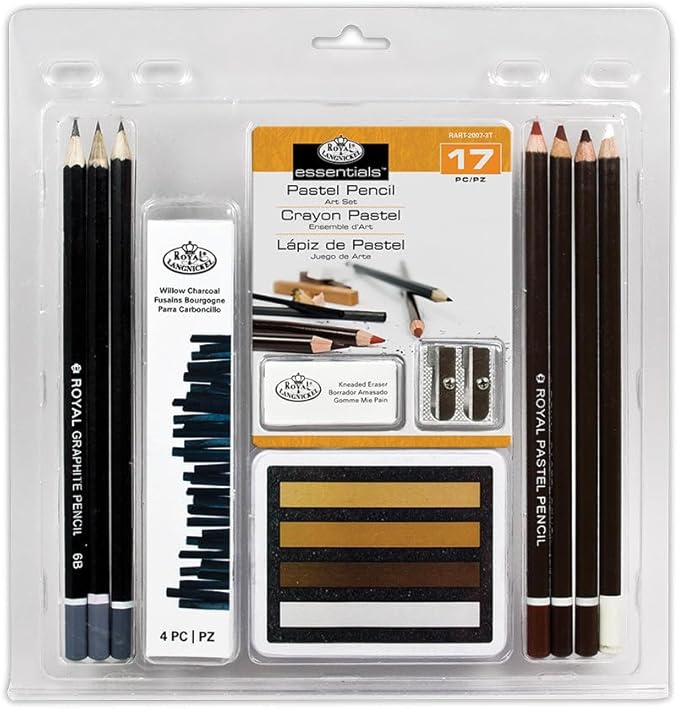 Royal Brush RART-2007 Clamshell Art Sets-Pastel Pencil 17Pc