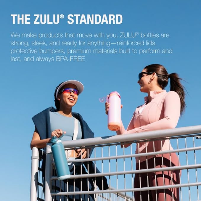 ZULU Powerfill Pro 32oz Stainless Steel Water Bottle with Quick Fill Lid, Triple Walled Vacuum Insulated Metal, Leak Proof Locking Lid, Sip and Chug, Reusable BPA Free, Black