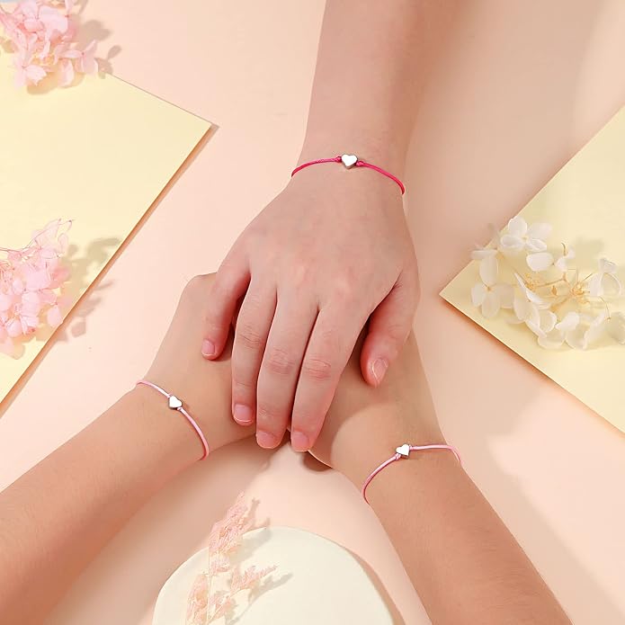 UNGENT THEM Big & Small Heart Bracelets Back to School Gifts for Girls