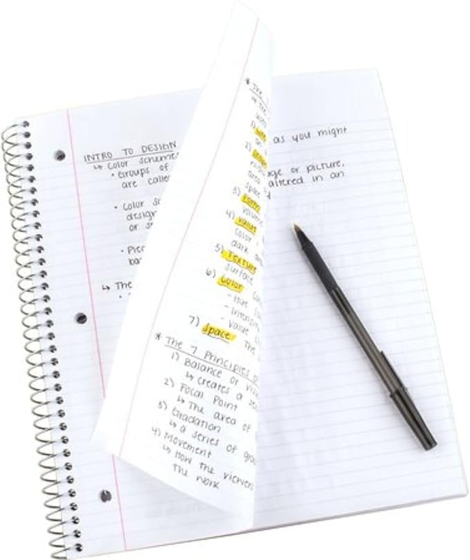 Five Star Wirebound Notebook, 1-Subject, 100 College-Ruled Sheets, 11 x 8.5 Inch Sheet Size, Teal (72051)