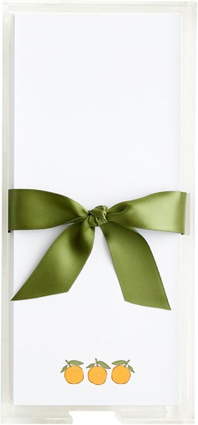 Santa Barbara Design Rectangular Acrylic Notepaper Holder with 125 Sheets Heavyweight Paper, 10" x 4.5", Feeling Spritzy