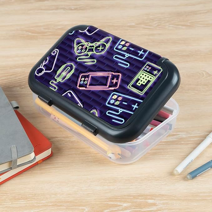 ZIPIT Recycled Plastic Pencil Box for Boys, Large Capacity Pencil Case for School, Durable Stationery Organizer Box, Gaming