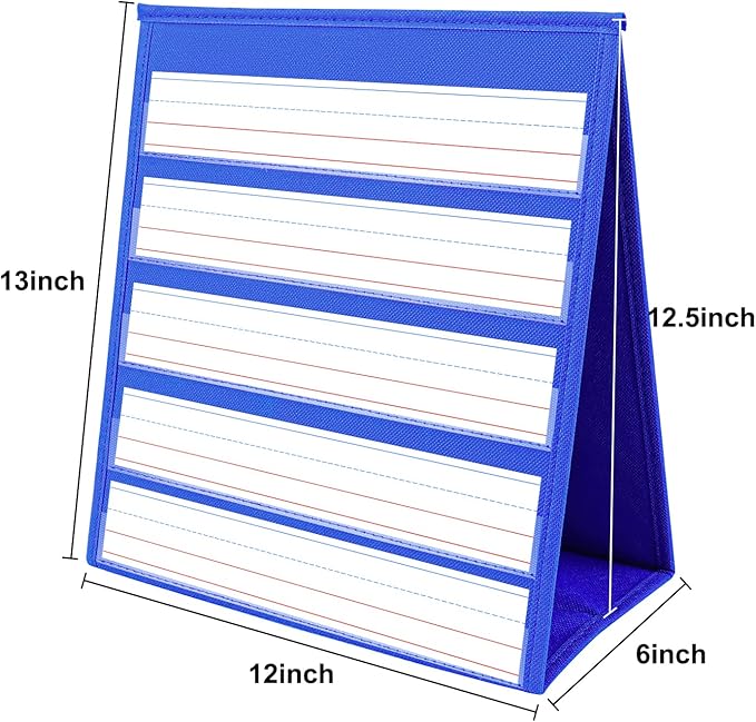 EAMAY Reading Specialist Multipurpose Table Top Pocket Chart (12W*13L, Blue)