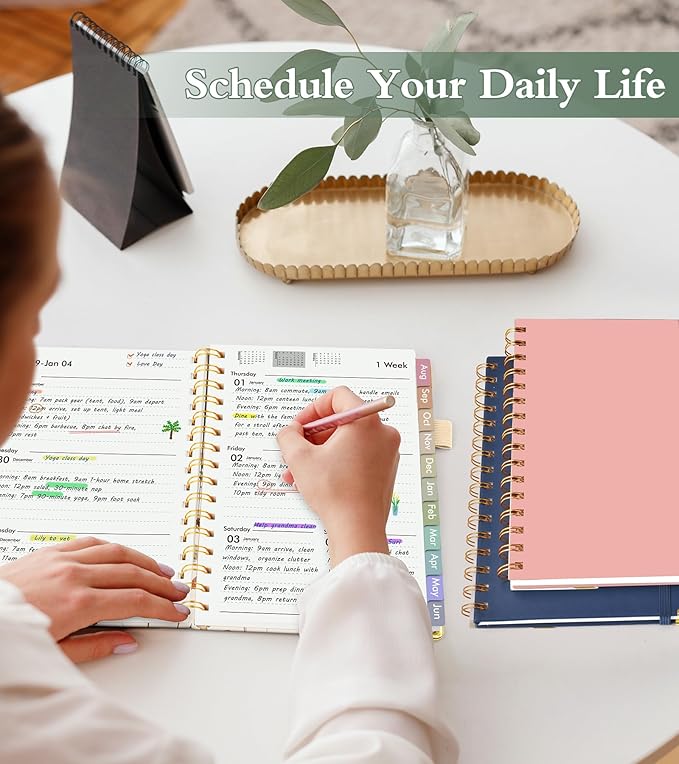 Academic Planner 2026-2027, Hardcover Weekly and Monthly Calendar Planner from July 2026 - June 2027, Daily Agenda Planners with Tabs, College School Organizer for Student Teacher, A5 (6.1" x 8.2"), Insect Garden