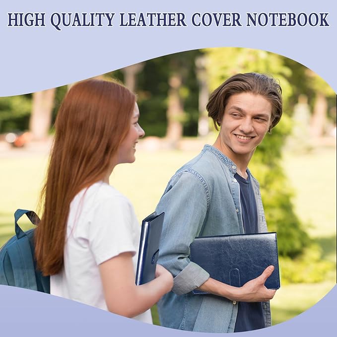 PU Leather Steno Pad Holder 6x9 Steno Pad Cover Business Padfolio Organizer Leather Cover Compatible With 6x9 Steno Notebook Portfolio Pocket Organizer With Pen Loop for Business Office(Dark Blue)