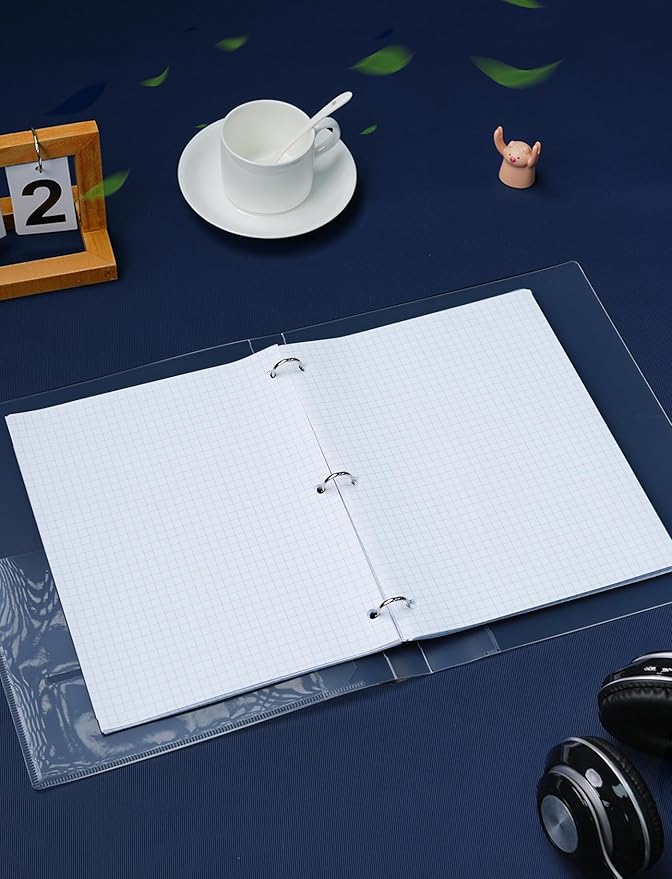 240 Sheets Loose Leaf Paper, 4x4 Graph Ruled, 8''x 10.5'' Filler Paper, 3-Hole Punched Binder Paper, Quad Ruled Graph Paper 8 x 10-1/2, Quadrille Graph Paper Loose Leaf Bulk with 3-Ring for Binder