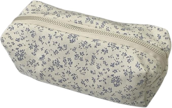 Pencil Case, Pencil Pouch for Women, Pencil Case Small, Pencil Pouch Aesthetic (ins-blue floral)