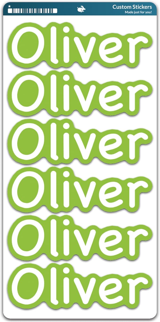 Personalized Name Stickers for Water Bottles - Custom Waterproof Vinyl Name Labels for Tumblers, Cups, Bottles, Computers, Daycare and School (6 Stickers)