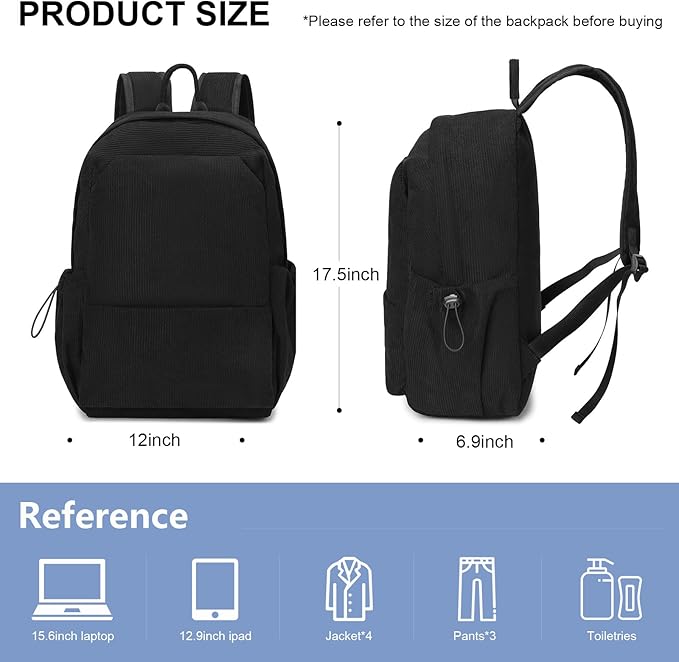 NEOREAL Laptop Backpack for College, Travel,Work,Lightweight Daily Backpacks for Men Women, Computer Bag Fits 15.6 Inch Notebook
