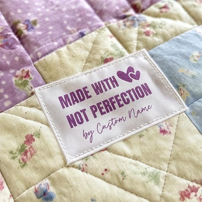 Personalized Sewing Labels, Iron on or sew on, Custom Iron on Labels for Handmade, Knitting, Quilting and Sewing Crafts, Name Tags for Clothes