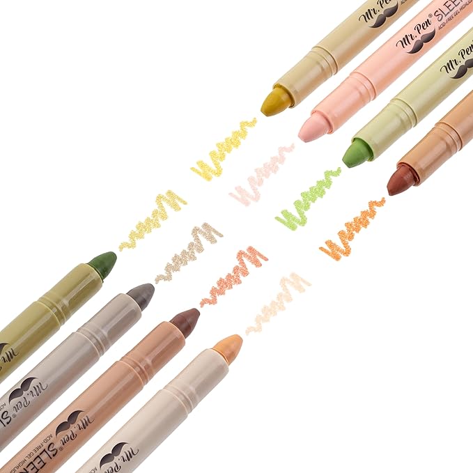 Mr. Pen- No Bleed Gel Highlighters, Assorted Colors, 8 Pack, Bible Highlighters and Pens No Bleed, Bible Markers for Study, Journaling, School Supplies and Accessories