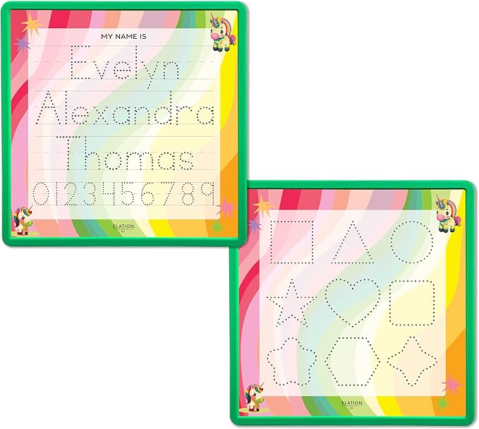 Kid's Name Tracing Board | Dry Erase Letter Tracing | Reusable Writing Practice Board | Personalized | Baby Unicorn Theme