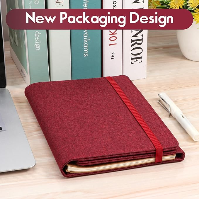 Trifold Planner Cover for Rocketbook Smart Notebook | Executive Size A5 (8.8"x6") Portfolio Organizer with File Pocket | Waterproof Protective Case for Rocketbook & Accessories (Fuchsia)