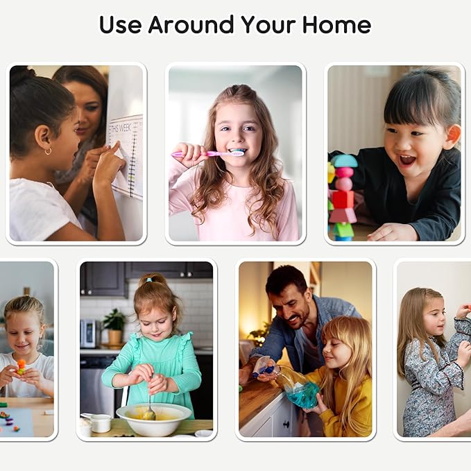 Magnetic Visual Schedule for Kids – Daily Routine & Chore Chart with 100+ Picture Magnets for Toddlers, Autism & ADHD, for Home Use, Morning and Bedtime Routines