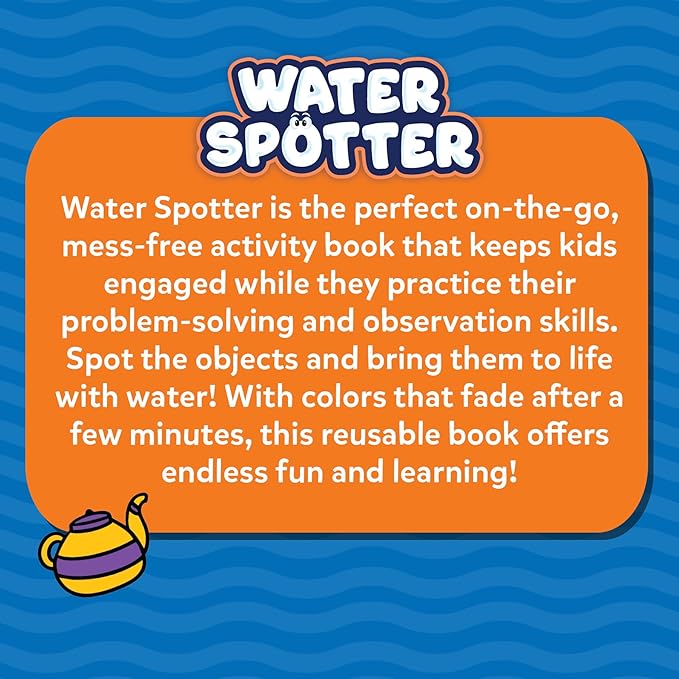 Skillmatics Reusable Search & Find Book - Water Spotter, Mess-Free, Paint with Water Kits, Fun Learning Activity, Travel Toy, Gifts for Boys & Girls Ages 4, 5, 6, 7, 8