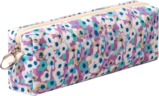 Cute Pencil Case Aesthetic Student Pencil Pouch Coin Pen Pouch Cosmetic Bag Office Stationery Organizer For Kids Teen School (T)