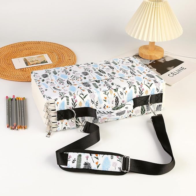 Portable Colored 480 Slots Pencil case Organizer with Printing Pattern for Watercolor Pens or Markers, Pencil Case Organizer for Artist