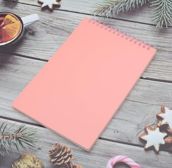 Yansanido Top Bound Spiral Notebook, 3 Pcs 3 Color A5 Size Thick Plastic Hardcover Grid Paper 80 Sheets (160 Pages) Journal for School and Office Supplies (Light Color)