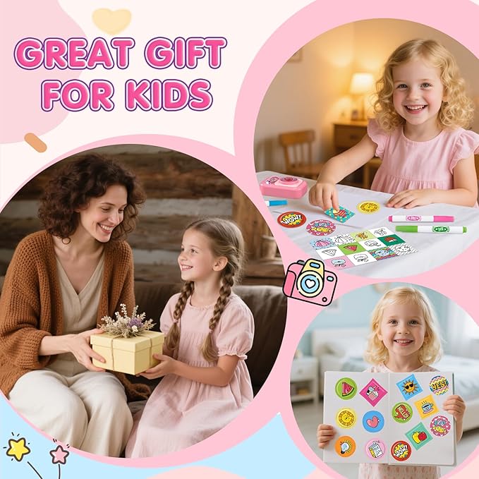 Puffy Sticker Maker for Kids — Make Your Own 3D Stickers, 90-Piece DIY Craft Kit with Unicorn Machine, Arts and Crafts for Girls Boys Ages 6-10, Screen-Free Birthday Gift