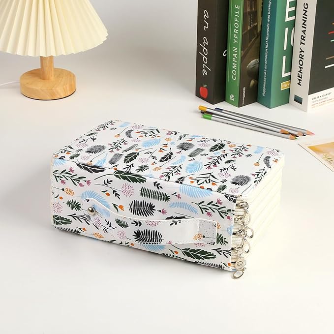 Portable Colored 250 Slots Pencil case Organizer with Printing Pattern for Watercolor Pens or Markers, Pencil Case Organizer for Artist
