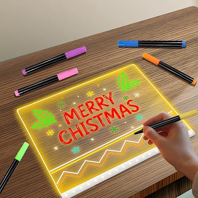 13 Colors Washable Marker Colouring Pens for Led Drawing Board, Felt Tip Paint Marker Pens Compatible with Colour books, Wet or Dry Erase Colouring Markers for Kids