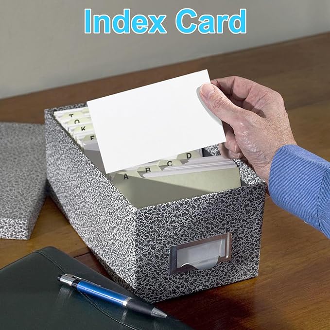 100 Pack 3x5 Index Cards Blank Note Cards, 250 GSM/92 lb Thick White Cardstock Paper Unlined Note Cards Flash Cards for Studying, Blank Card for Postcards, Photo, Syllable Boards, Recipe